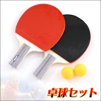 卓球セット(ラケット２個、ピン球２個付き)◆運動不足のあなた、卓球してみませんか？