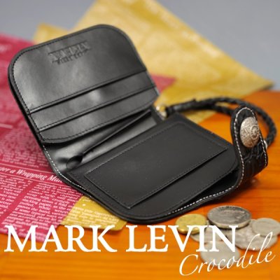画像2: 【MARK LEVIN】クロコ調ウォレットコード付☆折財布