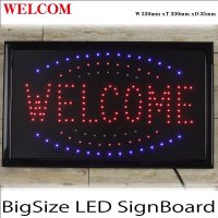 ◆【即納】LEDビッグサインボード【BIG　WELCOME　CIRCLE】100v対応!!賑やかに彩るメッセージボード 