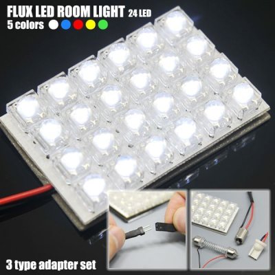 画像3: 【車用LED】LED24灯使用☆車内ライト◇24FLUXルーム球◇アダプター3種セット 