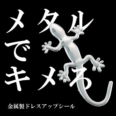 画像1: 【立体３Ｄ】金属パーツでドレスアップ！／簡単貼るだけ！金属製カーステッカー／いもり