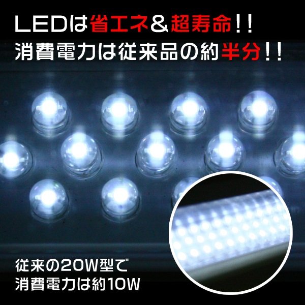 画像2: LED174蛍光灯 ホワイト/約600mm【20w形/消費電力10w！キッチンなどに！】 (2)