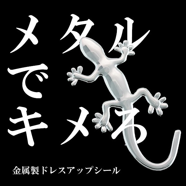 画像1: 【立体３Ｄ】金属パーツでドレスアップ！／簡単貼るだけ！金属製カーステッカー／いもり (1)